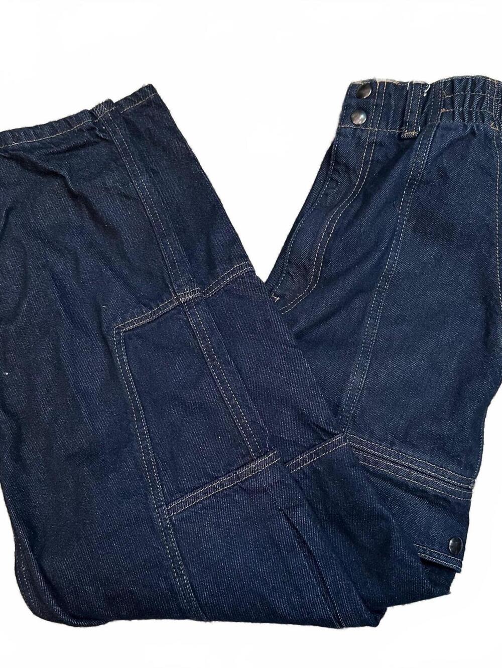 BDG Urban Outfitters W30/L32 Blaine Cargo Skate Jeans Baggy Y2K Dark Wash Womens - Picture 7 of 13